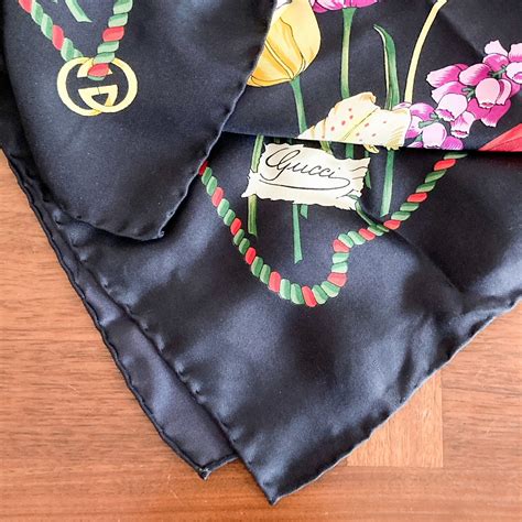 fake gucci silk scarf top|Gucci monogram scarf.